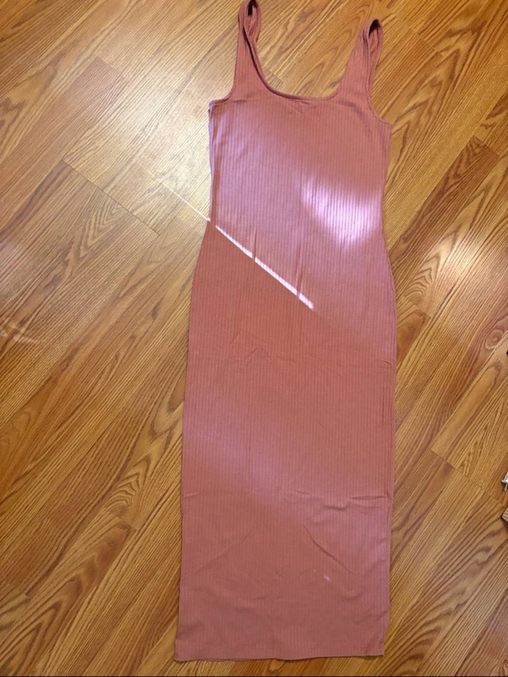 Forever 21 Ribbed Tank Midi Dress in Dusty Coral